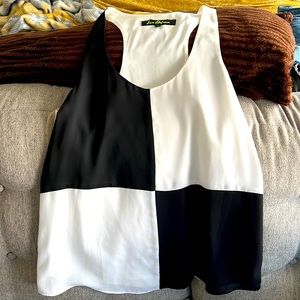 Sam Edelman Small Sleeveless Top - Black and White